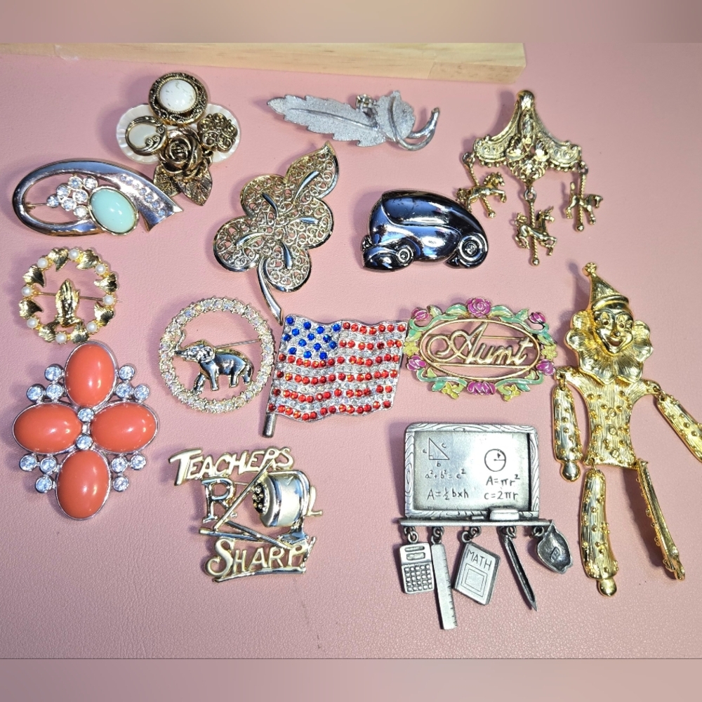Brooches 14pc Bundle Lot